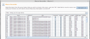 Burp Macro Creation Process Step 2