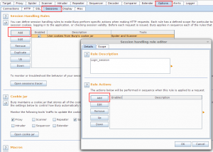 Burp Session Handling Rule Step 1