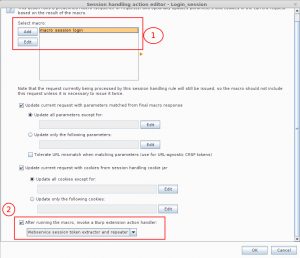 Burp Session Handling Rule Step 2