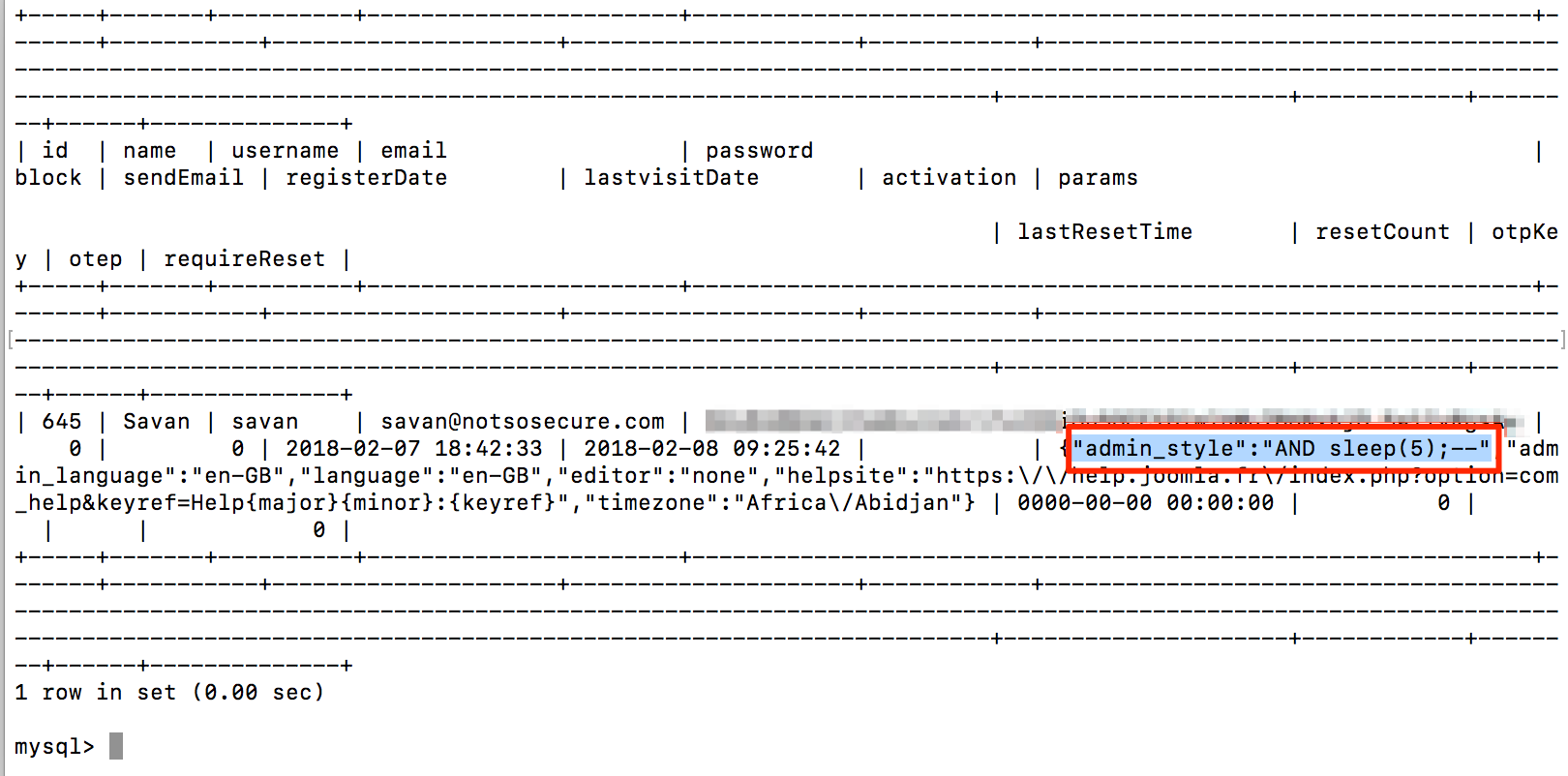 Full Payload Present In Database